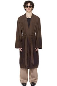 WORK SHOP Коричневое пальто-тога Emporio Armani OUR LEGACY