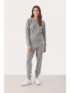 Вязаный свитер EvinaPW, прямого кроя, серого меланжа PART TWO