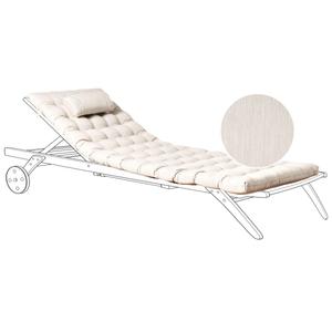 Подушка для шезлонга, светло-бежевая, 56/192 см, Cesana Premium Beliani, бежевый