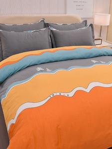 MIDO HOUSE Комплект постельного белья на полутороспальную кровать, 4 предмета: пододеяльник 180x220 см