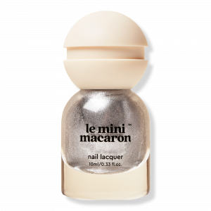 Коллекция лаков для ногтей Le Sweet Le Mini Macaron, Silver Glow (opaque metallic silver with fine sparkles)