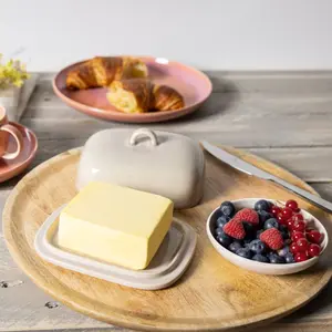 Масленка Villeroy & Boch Perlemor, 15.5х12.5 см, бежевый