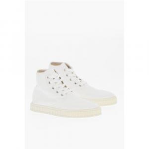 MM22 Однотонные хлопковые высокие кроссовки Maison Margiela, White