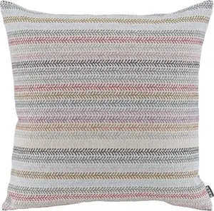 Х.ОК.К. Подушка декоративная "Ида", с филигранным узором, чехол с наполнителем, 1 шт H.O.C.K. 30х50 см, розовый/красный/фиолетовый