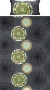 Постельное белье антрацитово-зеленый 1x 135x200 см + 1x 40x80 см REDBEST