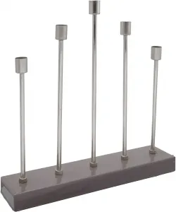 Подсвечник Kayoom "Подсвечник Art Deco 525", (1 шт.) 9х40х40 см, цвет silberfarben