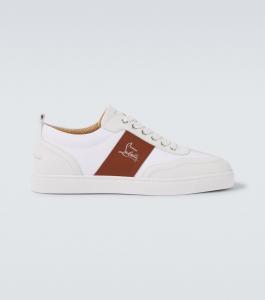 Кроссовки Retero из кожи и хлопка Christian Louboutin, White/Cuoio