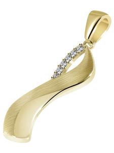 Adeliás Женский кулон из золота 333 пробы с кубическим цирконием в золоте