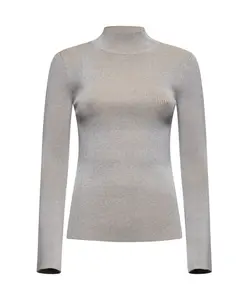 Ребристый свитер с высоким воротником Silvian Heach, серый