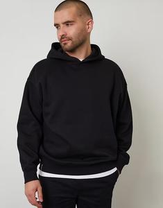 Толстовка с капюшоном свободного кроя черного цвета Threadbare