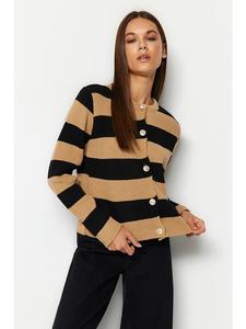 Кардиган trendyol, цвет camel/schwarz