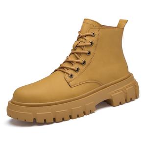 Bull Thunder Кроссовки Crew Martin мужские с желтой утепленной подошвой, цвет Yellow Insulated Shoes