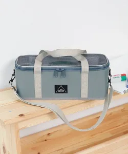 Двухцветная сетчатая сумка для красок (с плечевым ремнем) для детей, весна/лето 2026 Devirock, цвет 002-Dusty Blue