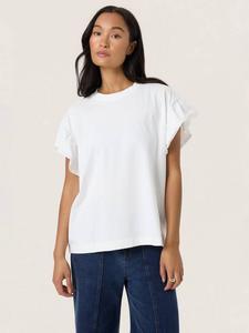 Футболка Jina с расклешёнными рукавами из хлопка Soaked In Luxury, Broken White