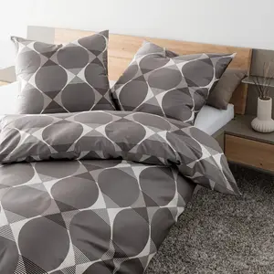 Постельное белье Janine Mako satin JD 87103 taupe 160x210 см + 65x100 см Original Janine