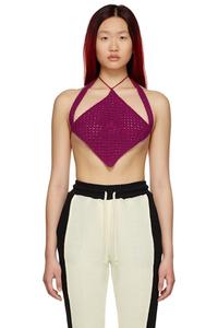 SSENSE Эксклюзивная фиолетовая майка-топ с ромбовидным узором Kijun