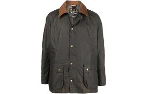 Куртка с контрастным воротником BARBOUR, зеленая
