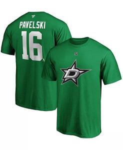 Мужская футболка с именем и номером игрока Joe Pavelski Kelly Green Dallas Stars Player Fanatics