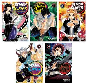 Demon Slayer: Kimetsu no Yaiba Manga Series 5-Book Collection Set II (Vol.6 to Vol.10) - Epic Taisho‑Era Adventure, Family Bond & Demonic Battles Continuous (VIZ Media LLC)