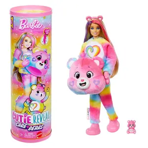 Детская кукла Barbie Cutie Reveal Care Bears Unit doll, розовый