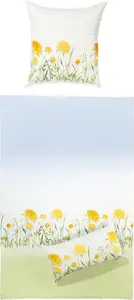 Постельное белье зелено-желто-сине-белое 1x 135x200 см + 1x 80x80 см Erwin Müller