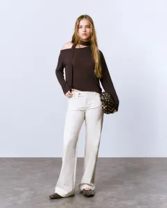 Женские кюлоты с передними карманами Brownie, светло-бежевый