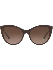 Солнцезащитные очки в оправе 'кошачий глаз' Tiffany & Co, коричневый