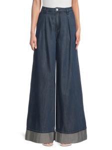 Джинсы с широкими штанинами и манжетами WeWoreWhat, цвет Mid Wash