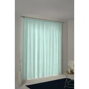 Занавес Little Parrot с кулиской, 1 шт., из 100% органического хлопка Adam, светло-голубой