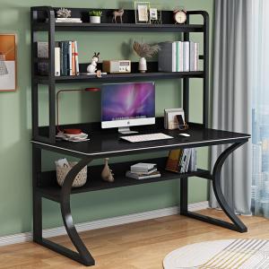 Компьютерный стол Xinmeikai 80x60 см, черная рама + карбон