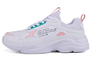 Кроссовки женские толстые низкие белые/розовые Xtep