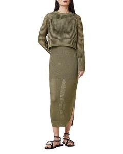 Платье Miro ALLSAINTS, зеленый