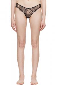 Черные кружевные стринги Sophia Fleur du Mal