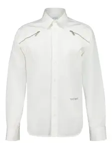 Рубашка с длинными рукавами и боковой молнией Off-White, белый