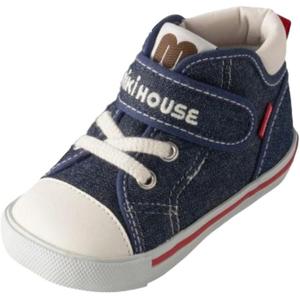 Антискользящие износостойкие полувысокие ботинки для малышей MIKI HOUSE, синий