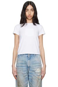 Белая футболка из плотного хлопкового джерси MM6 Maison Margiela