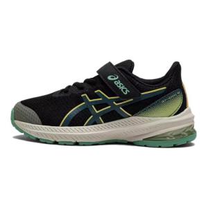 GT 1000 12 Дышащие поддерживающие низкие детские беговые кроссовки Black White Kids' Asics
