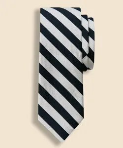 Галстук Silk Guard Stripe Rep, изготовлено в США.
