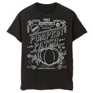 Мужская футболка Disney's Cinderella с нашивкой тыквы на Хэллоуин, черный