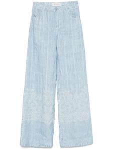 ERMANNO FIRENZE брюки в полоску, синий