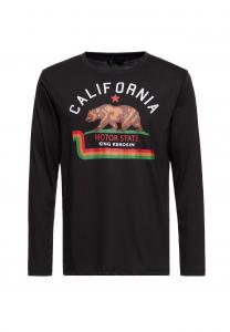 Рубашка с длинными рукавами и принтом «Калифорния» KING KEROSIN, черный