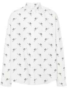 Balenciaga футболка с принтом BB, белый
