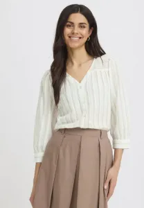 Фради ш 1 блузка на пуговицах Fransa, Green Blue Stripe