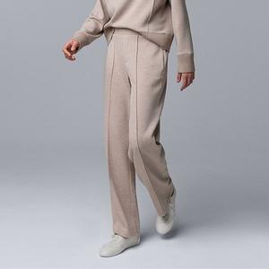 Женские брюки с высокой посадкой и широкими штанинами из скуба-трикотажа Simply Vera Vera Wang, Medium Quicksand Heath