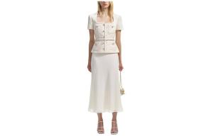 Self-portrait Женское платье с коротким рукавом цвета слоновой кости Self portrait