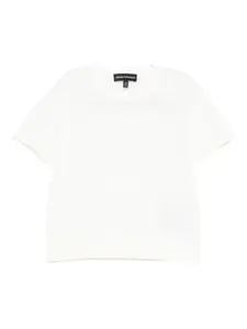 Футболка с короткими рукавами и логотипом орла Emporio Armani Kids, белый