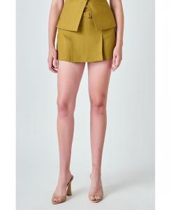 Женская плиссированная мини-шорты-юбка endless rose, Olive