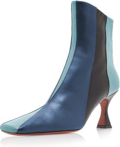 Женские модные ботинки FOWT с закрытым квадратным носком, без застежки, стильные высокие шпильки, офисная обувь, размер 4-15 М США, Dark Blue