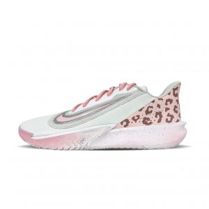 Nike Баскетбольные кроссовки Precision 7 Pink Leopard Carry Shock Absorbers с противоскользящим покрытием, унисекс, белые, розовые