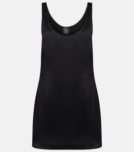 Бархатный сатиновый слип-платье Leset, Black